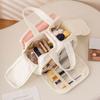 Multi-Layered Cosmetic Bag With Handle,Large Capacity Fashion Makeup Storage Pouch For Travel Trips