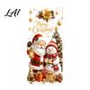 Home Holiday Decoration Christmas Window Clings Cute Snowman Santa Penguin Reindeer Stickers for Removable Festive Wall Art Glass Reusable