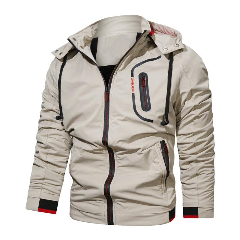 Fall men's heavy casual jacket Jacket Baseball jacket hooded men's jacket