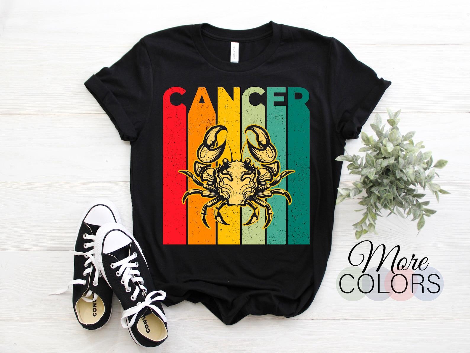 Cancer Zodiac Horoscope Astrological Sign Design T-Shirt, Born June 21 to July 22, Gifts for Family, Birthday Christmas Present Clothing, 160
