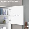 Wall Mirror Cabinet with LED Lights, Open Shelf and Internal Shelf, 80x15x60cm