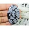 50Cts. Natürlicher Schneeflockenobsidian Lose Edelstein Ovaler Cabochon 26X45X06MM SK-2817