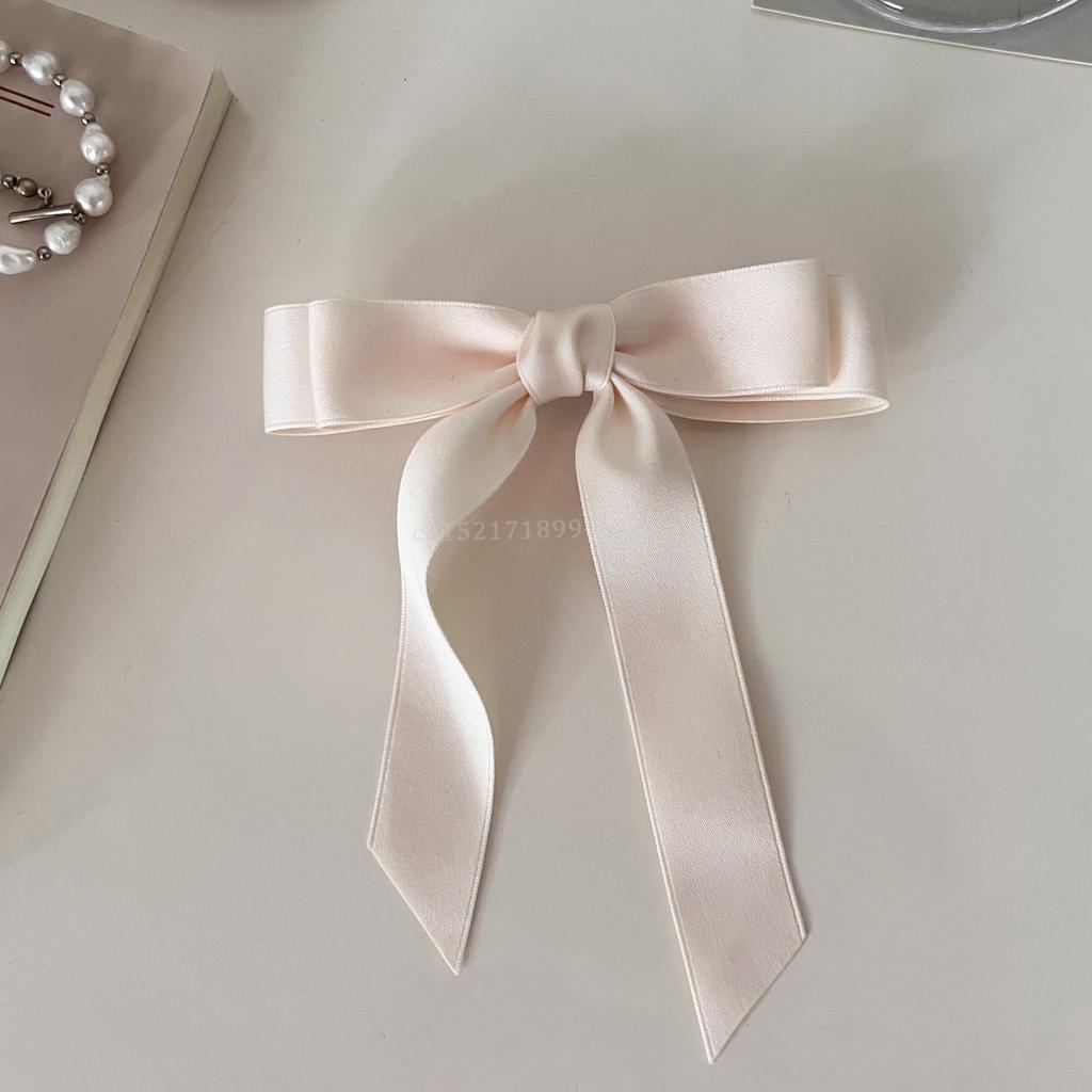 Fashion Fabric Hair Bow Hairpin for Women Girls Ribbon Hair Clips Black White Bow Top Clip Female Hair Accessories