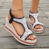 Women Sandals New Platform Wedge Open Toe Shoes Women Mesh Stylish Open Toe High Heels Sandals Slides Women Sandalias De Mujer