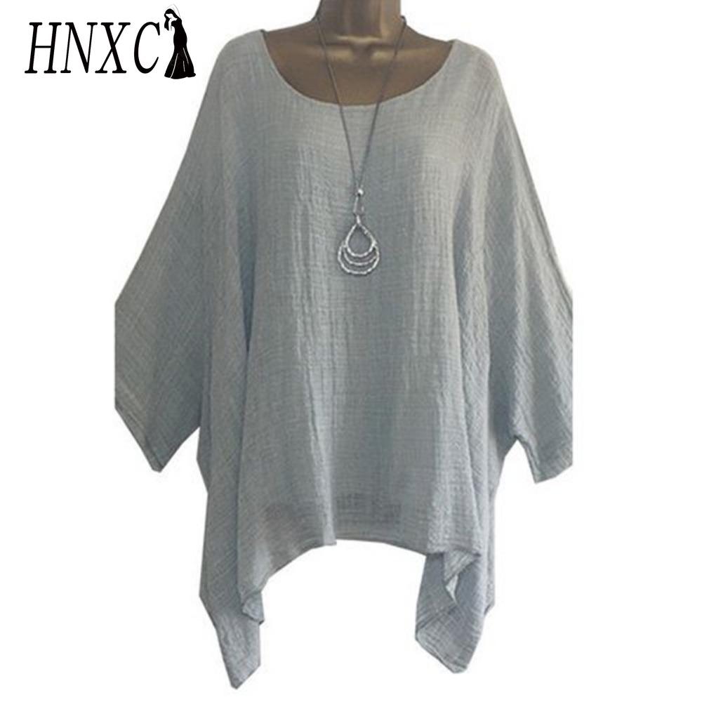HNXC Dame Mote Casual Ensfarget Trykk O-hals Bluser & Skjorter