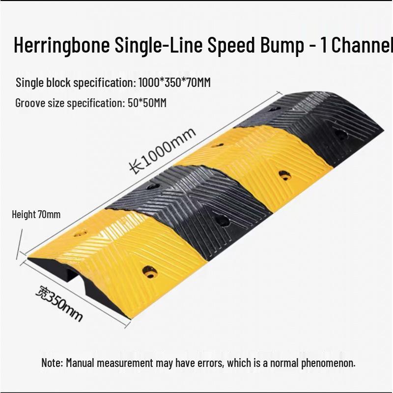 PVC Cable Trunking Rubber Speed Bump - Anti-Stepping, Pressure-Resistant Cover for Indoor/Outdoor Cable Protection and Crossing.
