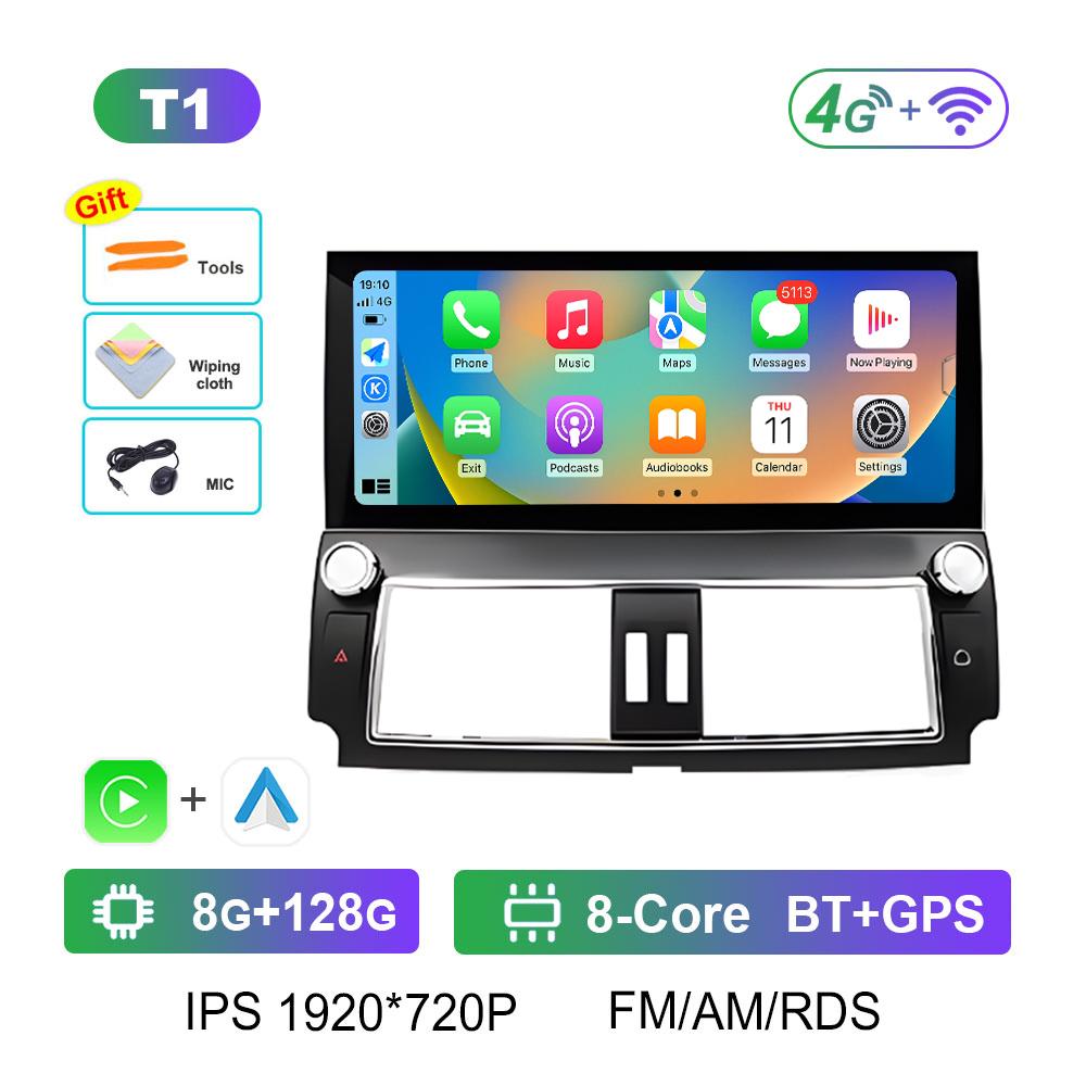 For Toyota Prado 2014 GPS Navigation Android Intelligent System Car Multimedia Video Radio Player Wireless Carplay Touch Screen