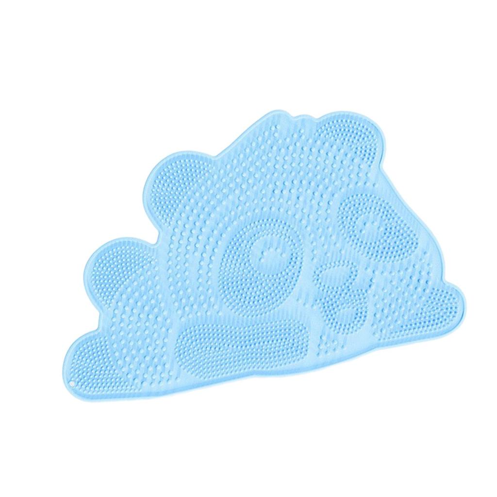 Shower Foot Scrubber Mat Silicone Bath Wash Pad for Hotel Men and Women Gym