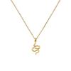 Spezielle Edelstahl-Kettenring-Schlangen-Anhänger-Halskette Schmuck Damen Persönlichkeit Trend 18K Gold Schlüsselbein-Kette Verblasst Nicht