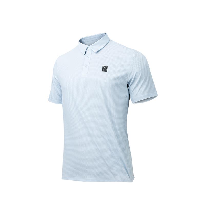 

Anta Solid Color Casual Comfortable Versatile Short Sleeve Polo Shirt Men tops Wing-Blue 952427109-1 2XL