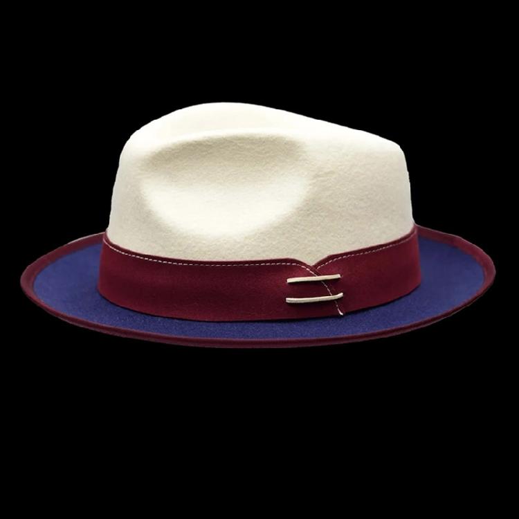 Multiuse Wool Fedoras Color Blocked Patchwork Top Hat For Men And Women Unisex Cosplay Party Costume Accessories Hat
