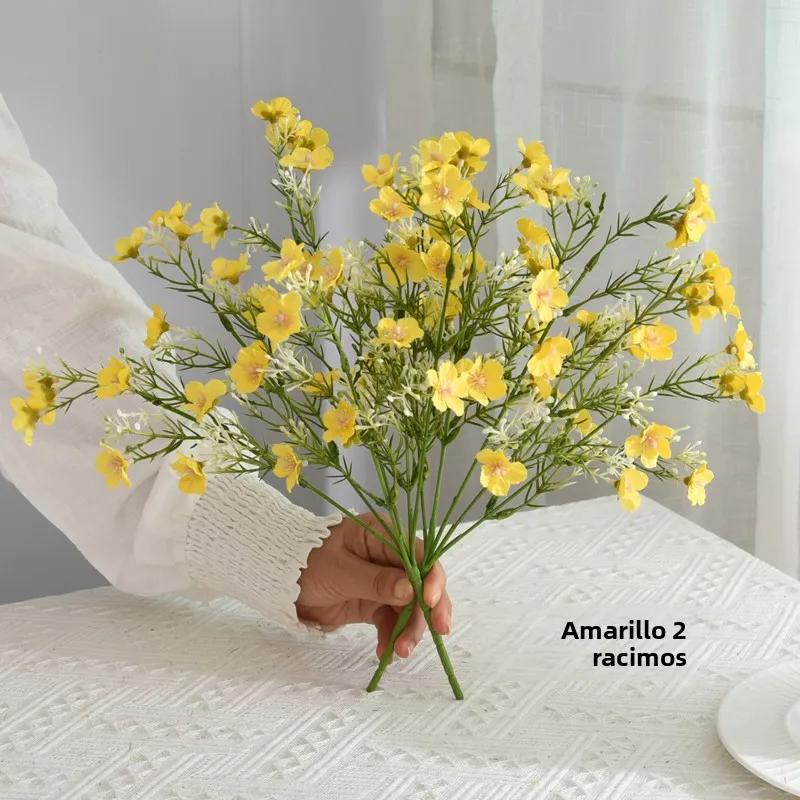 Rustic Flasket Set Artificial Flowers Dried Flowers Living Room Desktop Floral Art Decorations Small Floral Pattern Tia...