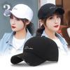 Fashion Letter Embroidered Baseball Cap Adjustable Wide Brim Peaked Cap Breathable Solid Color Sun Hat Summer