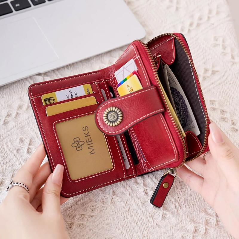 Women Retro Hollow Out Short Wallet Multi-Card Zipper Purse Clutch High Quality Multi Slot Card Wallet And Coin Purse Fashion Buckle Handbag