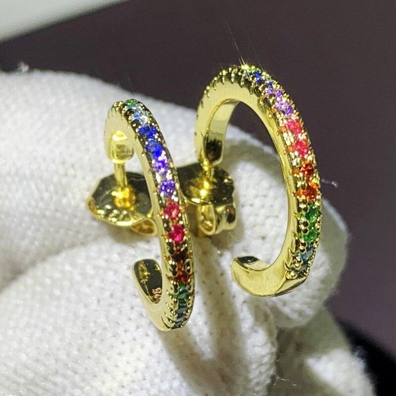 

Классические ювелирные изделия милой огранки, настоящее серебро 925 пробы, несколько драгоценных камней, 5А, циркон, популярные женские свадебные серьги-гвоздики, подарок серебряный