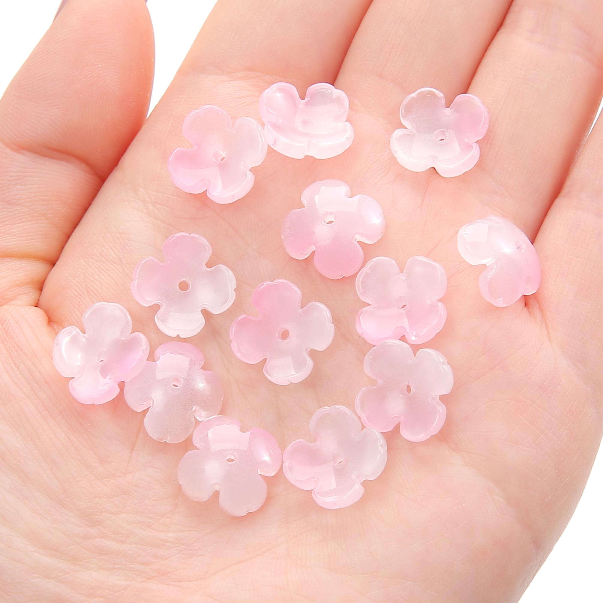 

10 шт. Цветочные хрустальные стеклянные бусины-разделители для изготовления ювелирных изделий своими руками браслет ожерелье розовый