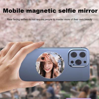 Magnetic Convex Mirror for Smartphone Selfie Vlog Strong Magnetic Adsorption Easy To