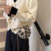 Fashionable Women's Canvas Crossbody Bag In Black Khaki And Brown Unique Round Design