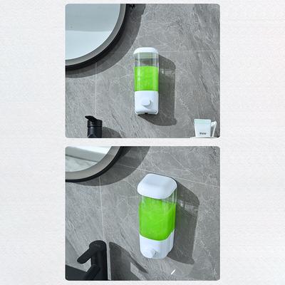 New Bathroom Non-punching Manual Press Soap Dispenser Wall Hanging Traceless Paste Disinfectant Bottle Transparent Dispenser