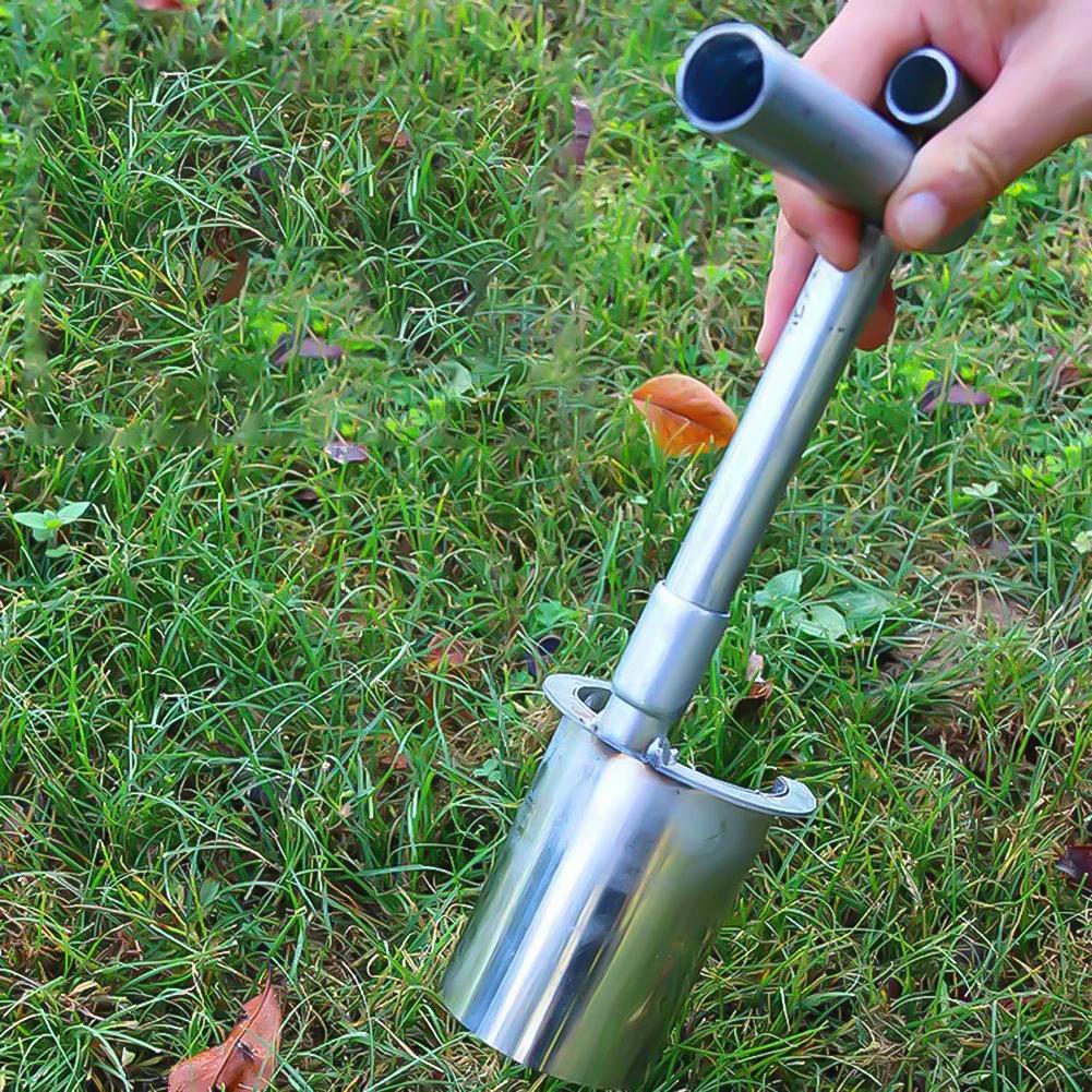Plant And Fruit Tree Seedling Transplanter T-Handheld Seedlings Garden Barrel Digging Transplanter Planting Tool Soil Sampler