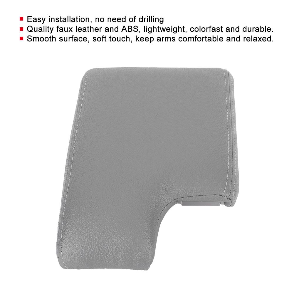 Car Center Console Armrest Cover Pad Cushion Fits for E46 1999 2004Gray