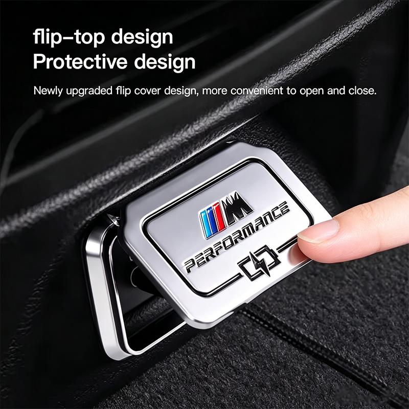 For BMW F40 Car Rear Seat USB Port Dust Cover Waterproof Lid Auto Accessories F44 G20 G30 G32 F48 F39 G01 G02 G07 X3 X4 /Sticker Cysh69