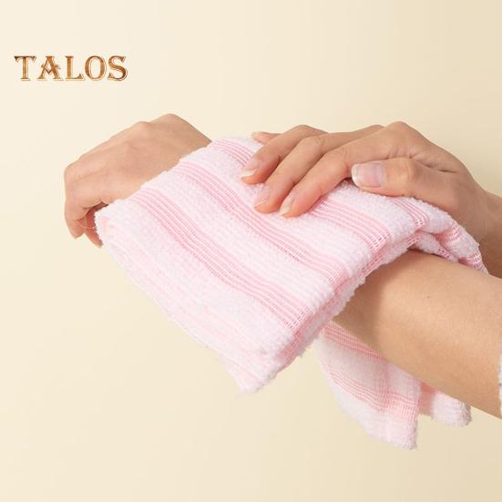 2Pcs Exfoliating Shower Towel Bath Towel with Foaming Net Long Strip Design Back Scrubbing Quick-Drying Wipes Handle Shower Scrubber