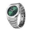 [Authorized Distributor] D1 MILANO Men's Automatic Watch, ATBJ12, Green, Restyled, with Green Stainless Steel Strap