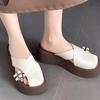 Beautiful baotou half slippers summer wear 22 new temperament thick-bottomed beach Roman cool slippers