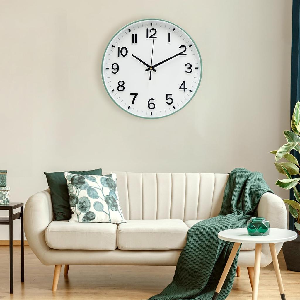Wanduhr, Leise, Skandinavisch, Stilvoll, 3D-Zahlen, Durchmesser 30cm, Leise, Wanduhr, Wandaufhängung, Leicht ablesbar, Skandinavisch