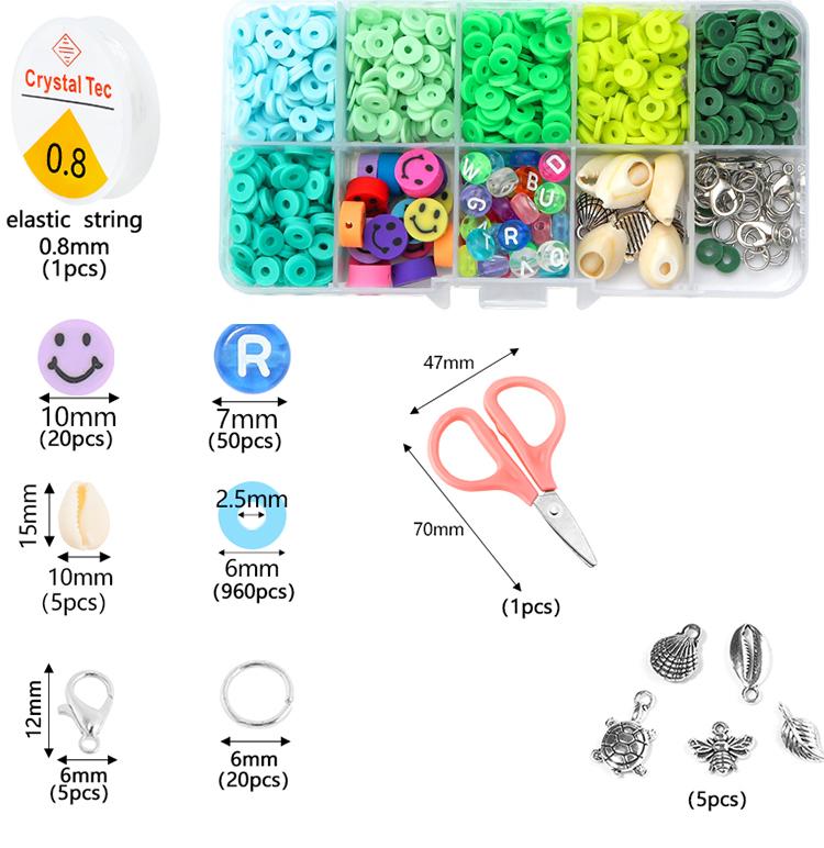 Polymer Clay Beads Box for Jewelry Making Accessories DIY Earring Bracelets Necklace Craft Jewelry Kits For Children Gift