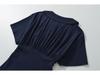 Women's Casual Polo Style Ruffle Dress with Drop Shoulder Sleeves - 2025 Fashion Trend