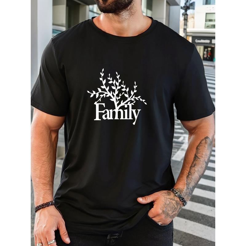 

European sizes Men s Family Tree Pattern Summer Casual Crew Neck Short Sleeve T-Shirt, Tshirt For Men, T Shirt For Men S чёрный