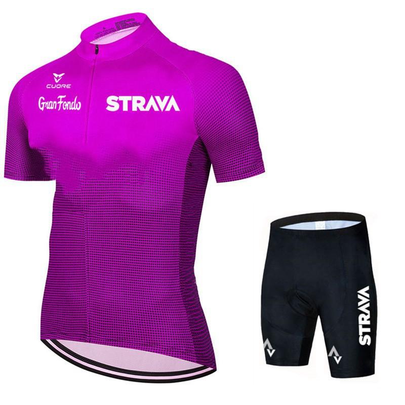 Short-sleeved Men's Cycling Suit Mountain Breathable Bicycle Set Strava Team