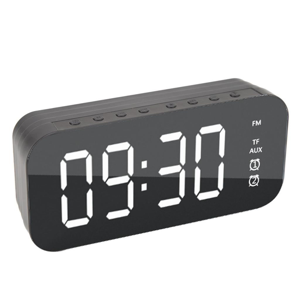 Mirror Surface Alarm Clock Bluetooth Speaker Digital Wireless Alarm Clock Bluetooth Speaker for