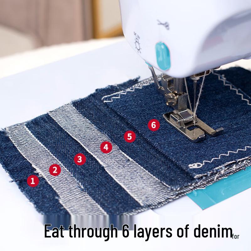 Compact Multifunctional Sewing Machine: Electric Overlock with Foot Pedal for Thick Fabrics and Garments