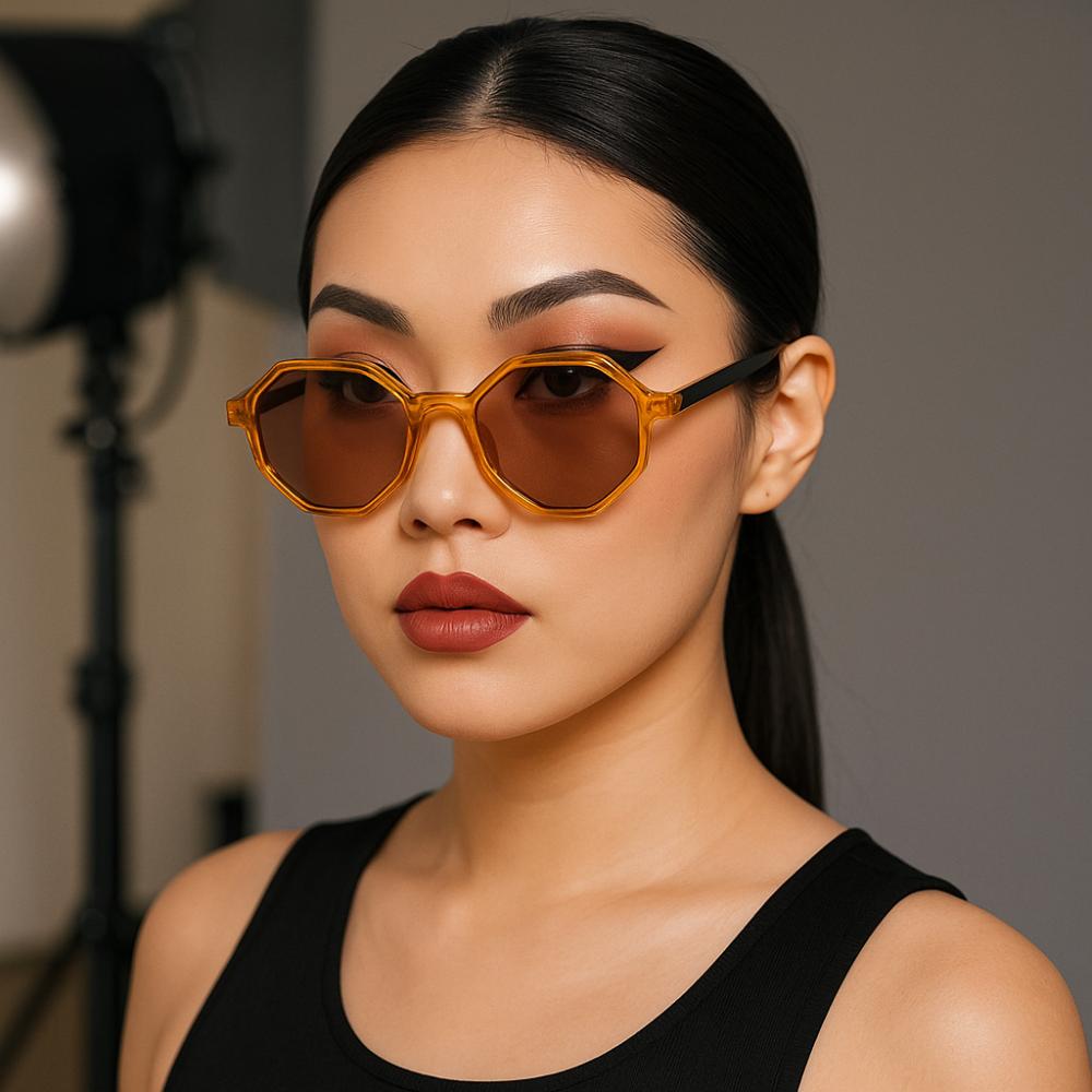 Lightweight Metal Eyewear Vintage UV400 Sun Glasses Fashion Rhombus Leopard Sunglasses Holiday