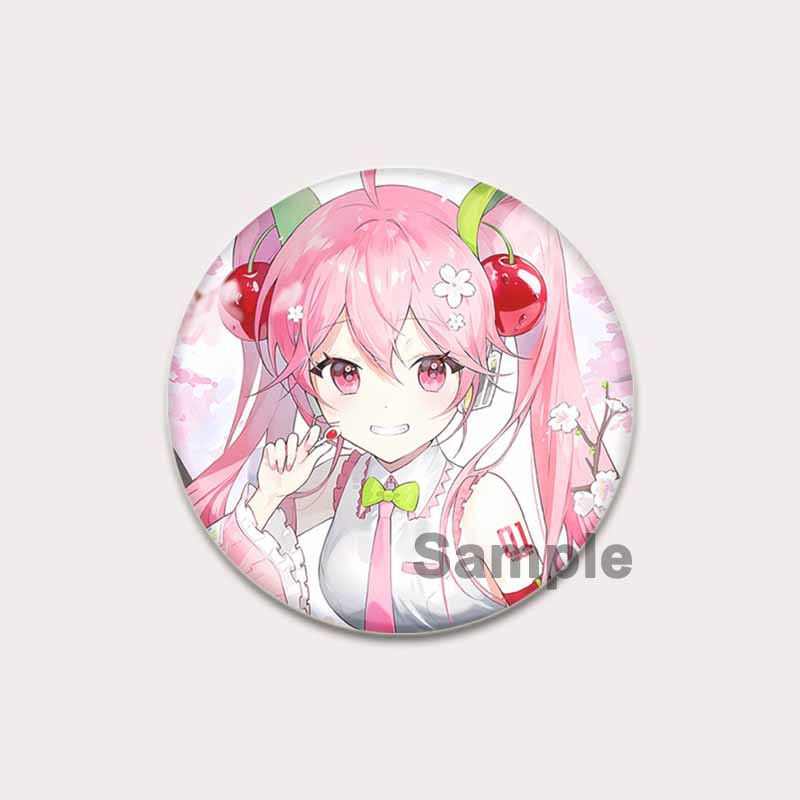 

32/44/58 мм музыкальная игра розовая брошь Мику булавки мультяшный косплей значок для рюкзака шляпа декор ювелирные изделия аксессуар ручной работы пуговица булавка подарки 32mm
