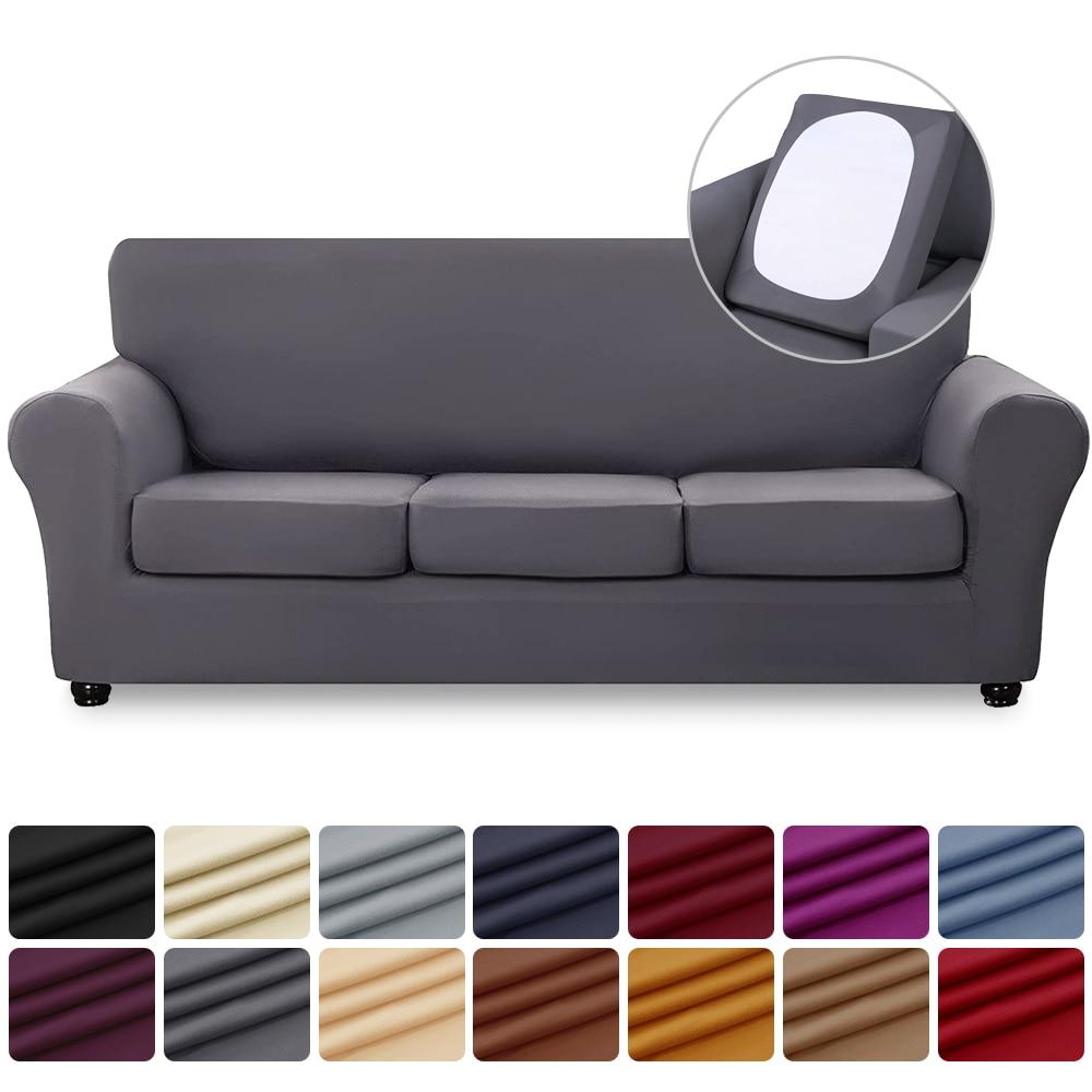Stretch Sofa Slipcovers Sofa Seat Cushion Covers for Washable Furniture Protector Sofa Cover for Living Room with Elastic Bottom