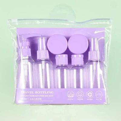 7PCS Travel Bottle Bag Wash Set Makeup Shampoo Body Wash Portable Skin Care Product Hand Cream Refillable Spray Lotion Bottle