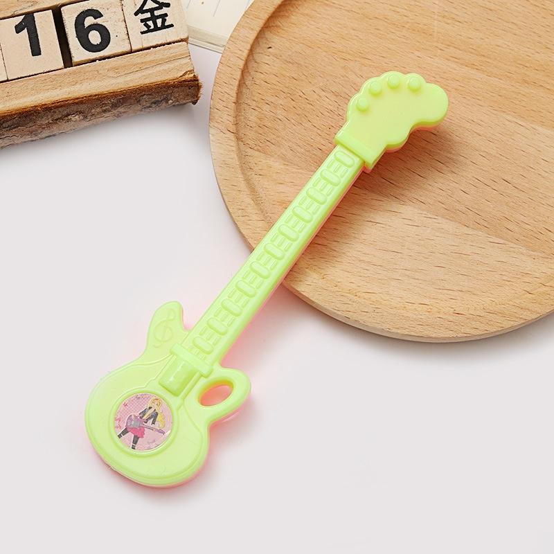 Cartoon Creative Instrument Gel Pen Guitar Black Water Pen Office Pen Student Stationery Random 3pcs