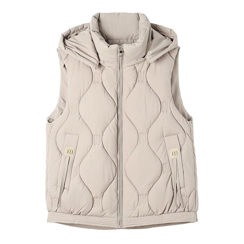 Small Loose Ladies Short Cotton Vest Vest Autumn and Winter Versatile Vest Jacket Vest Foreign Style