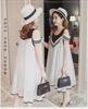 New Arrival: Large Size Off-Shoulder Chiffon Dress for Pregnant Women - Korean Style, Mid-Length, Short-Sleeved, Perfect for Spring & Summer