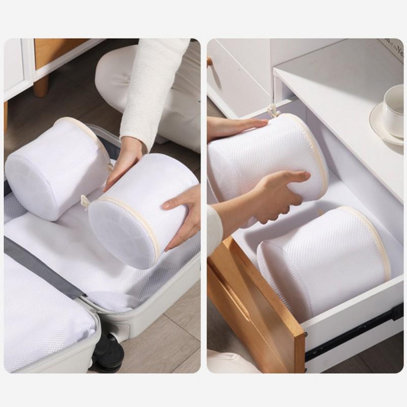 Laundry Care Bag Underwear Protection Bag Bra Washing Bag Mesh Pouch Cylindrical