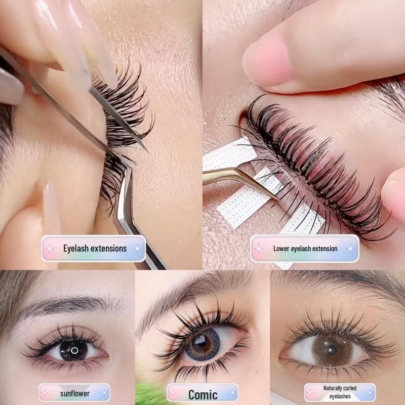 High Precision Diamond Pattern Eyelash Tweezers with Stainless Steel Fiber Tip