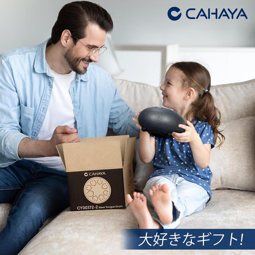 CAHAYA CAHAYA Slit Drum 6 palců 8 tónů Jezerní modrá Úleva od stresu Ocelový jazykový buben Nota Ocelový Handpan buben Bicí nástroj s hudebním prstem