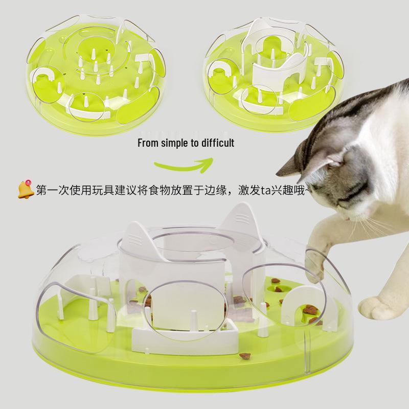 Interaktives DIY Katzenspielzeug & Futter-Labyrinth - Energieschub & Anti-Schling-Design