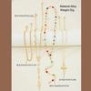 4Pcs Trendy Cross Pendant Necklace For Women Colorful Crystal Chain Rosary Y Necklace Female Fashion Jewelry Gift