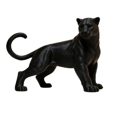 Ornamenti Pantera Nera Stampati in 3D Mini Decorazione Nera Opaca da Scrivania Figura Animale della Giungla per Bambini, Regalo Giocattolo per Ragazzi e Ragazze