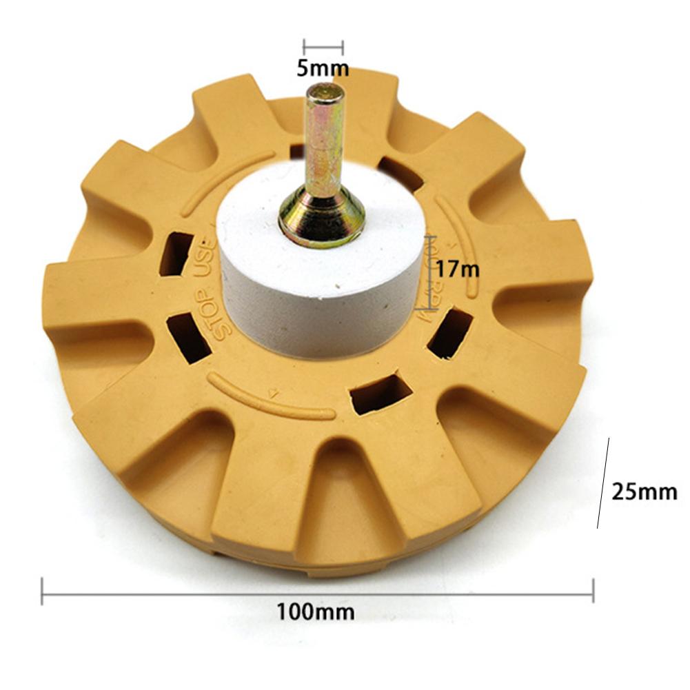 4-Zoll Lackreiniger Pneumatisches Grafikentfernungswerkzeug Autopolierhilfswerkzeug Gummischeibe Aufkleberradierer für Autos/Wohnmobile/Boote